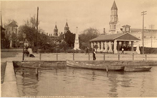 Historic downtown market and plaza in Saint Augustine