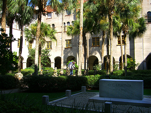 Lightner Museum Courtyard Photo and Grave