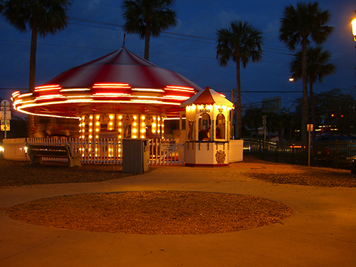 Nighttime Carousel Photo