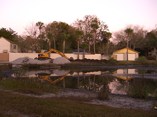 Lake Maria Sanchez Wall Construction Photo