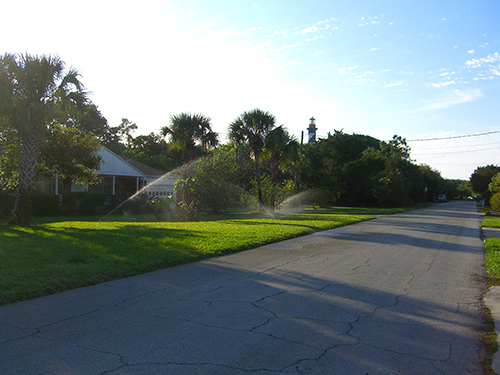 Lew Blvd Sprinklers Photo