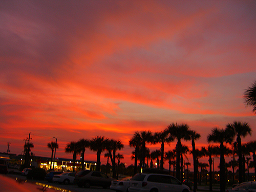 Pier Lot Sunset Photo