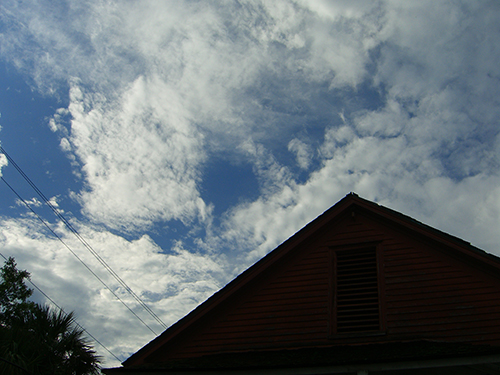 Cloudy Rooftop Photo