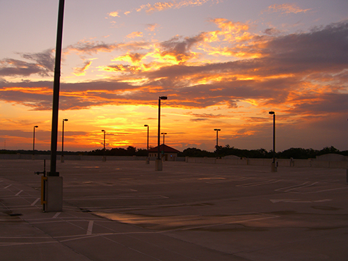 Parking Garage Sunset Picture