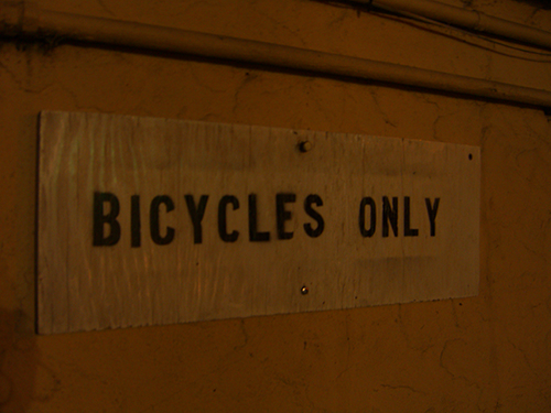 VFW Bicycles Only Sign Photo