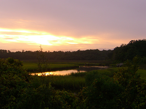 Beautiful Creek Sunset Picture