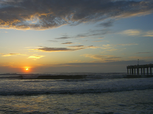 Hurricane Bill Morning Pier Swell