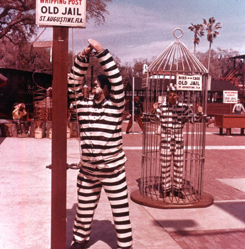 Old Jail Whipping Post and Birdcage Photo