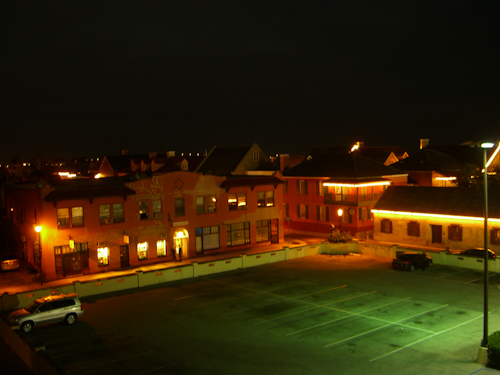 Downtown Nighttime Parking Lot Photo