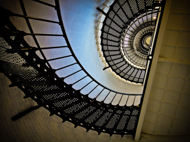 Photo of St Augustine Lighthouse Stairs from below