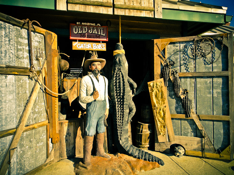 Picture of Gator Bob and Friend at St Augustine Old Jail Museum