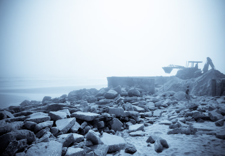 Picture of boy in fog at FA Construction in St Augustine Florida