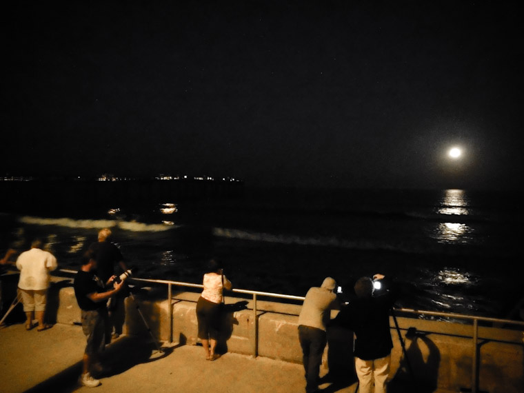 Supermoon Crowd at Pier St Augustine Florida Photo