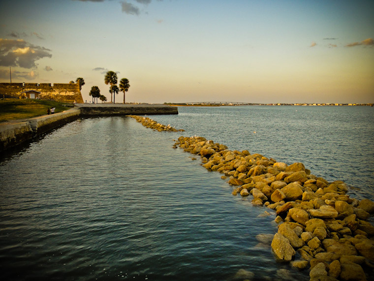 Protective Rocks at the Fort in St Augustine Florida Picture