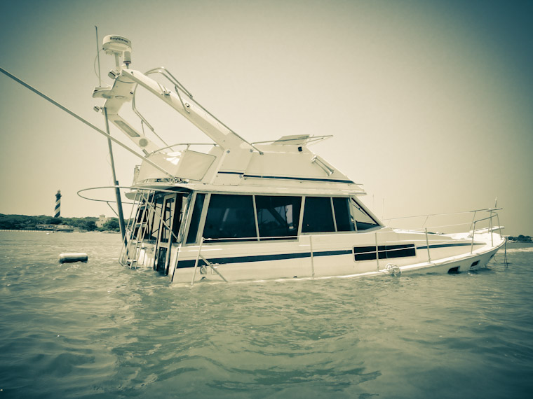 Lighthouse Sunk Boat St Augustine Florida Photos