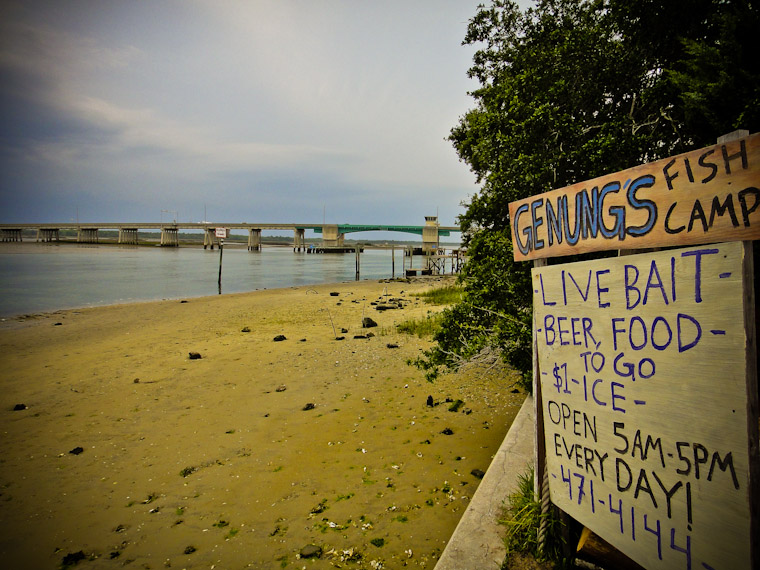 Picture of low tide at Genung's Fish Camp in Crescent Beach Florida