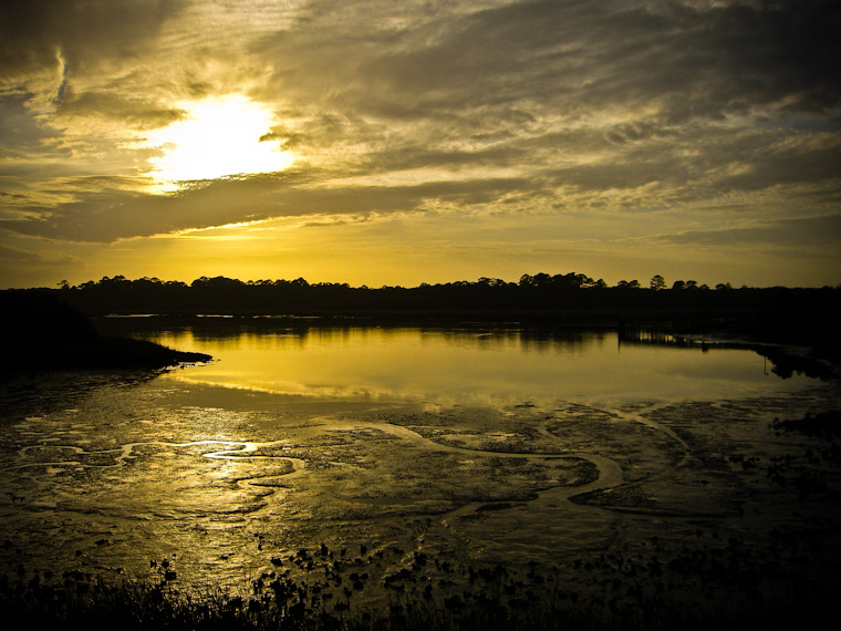 Muddy Low Tide Sunset in St Augustine Florida