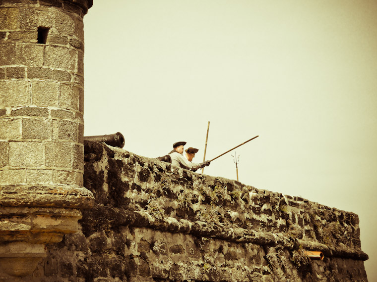 Ready Aim Fire at Fort matanzas in St Augustine Florida