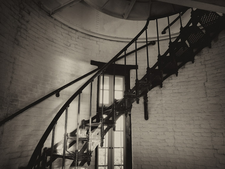 Photo of Sepia Lighthouse Stairwell in St Augustine Florida