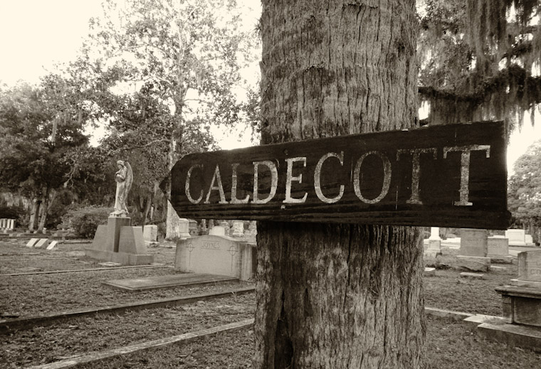 Picture of Caldecott Burial Sign in St Augustine Florida