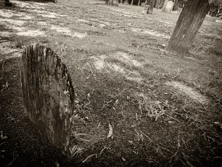 Wooden Tombstones Picture in St Augustine Florida