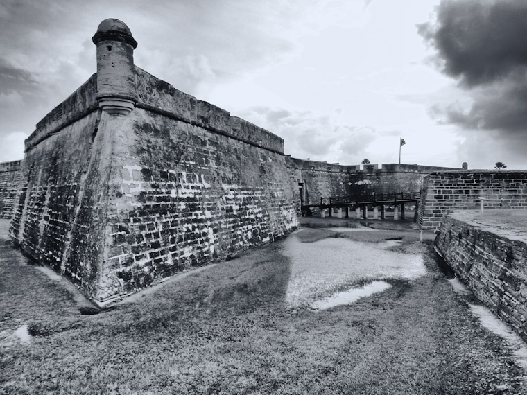 Slight Fort Moat in St Augustine Florida