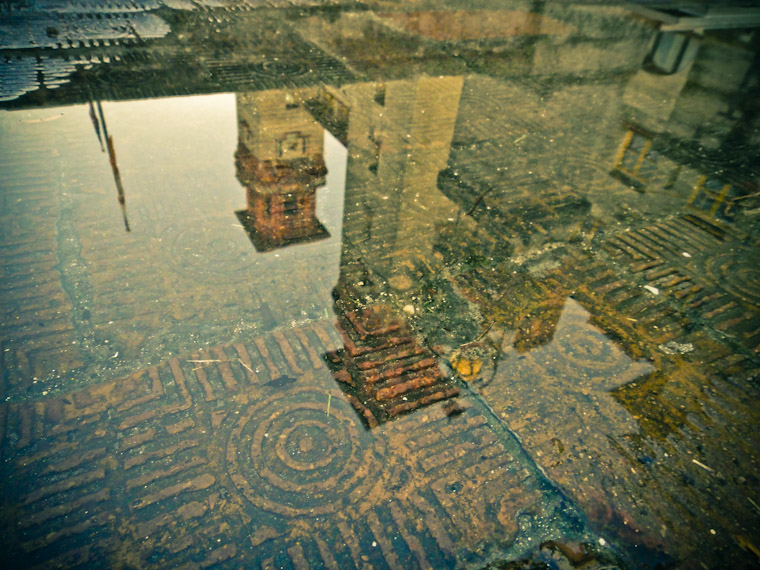 Picture of Lightner Museum Reflection in a Brick Puddle