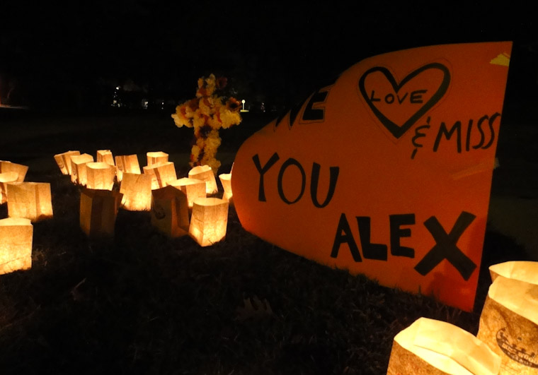 Picture of We Love & Miss You Alex sign in Davis Shores