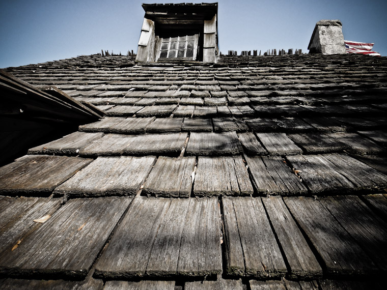 Photo of hand split cypress wood shingles in St Augustine Florida