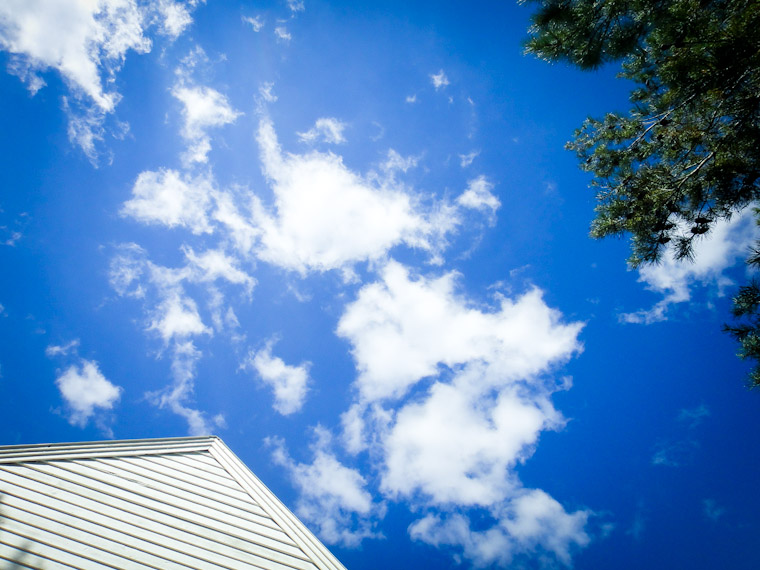 Photo of roof top popping clouds in St Augustine Florida