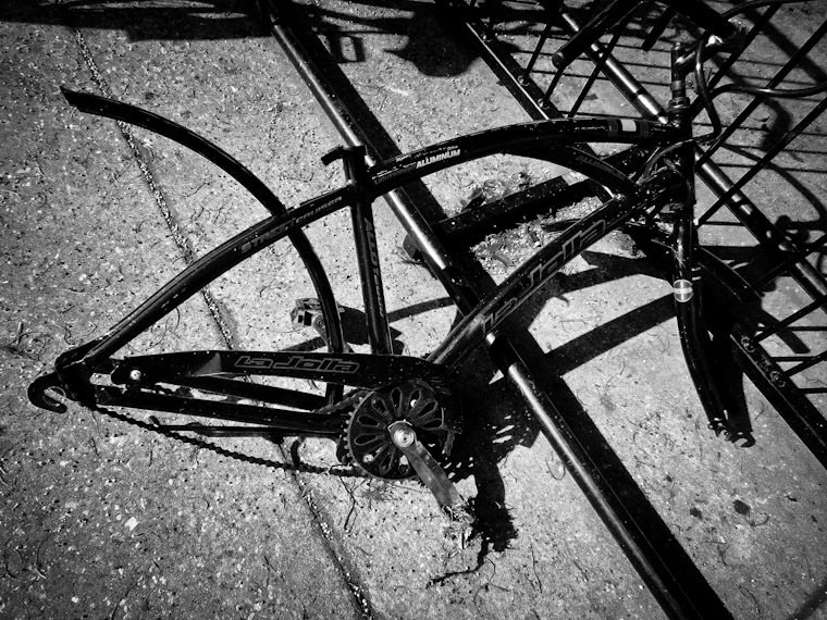 Stripped bike photo at Flagler College