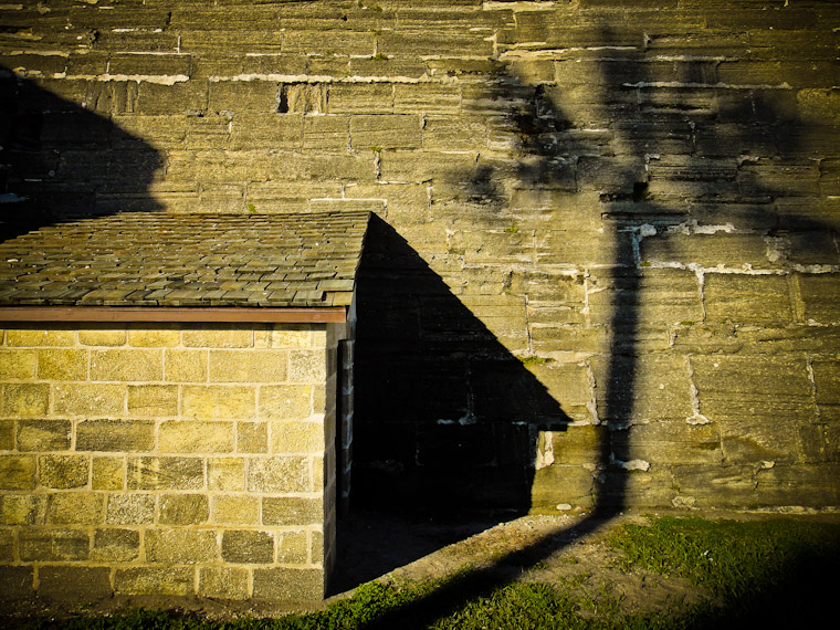 Photograph of tree shadow at the fort in Saint John's County