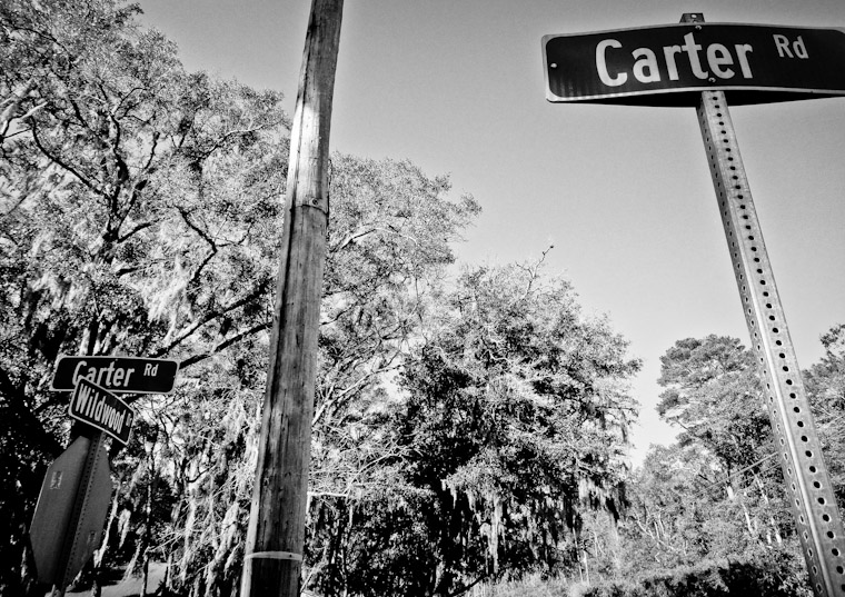 Picture of two Carter Road Signs in St Augustine Florida