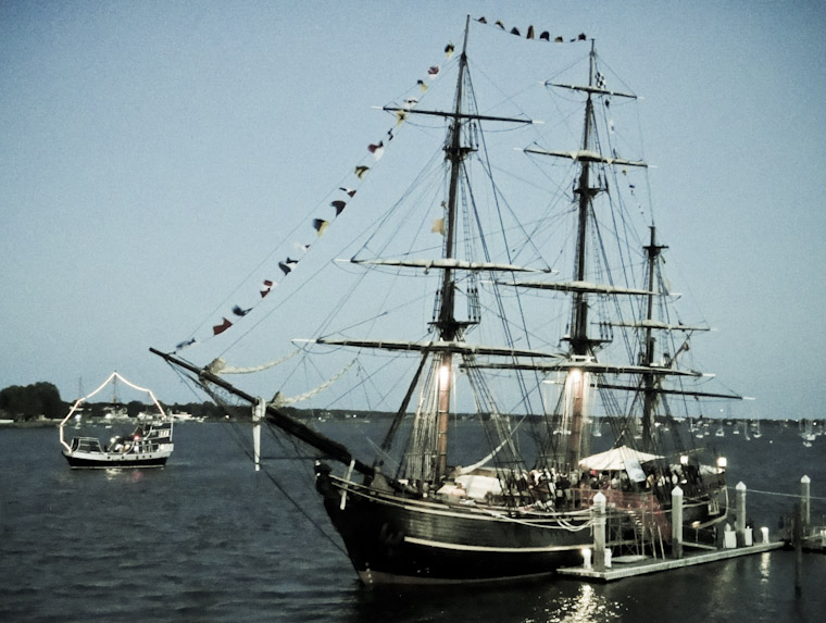 Picture of the HMS Bounty and Black Raven in the Intracoastal St Augustine