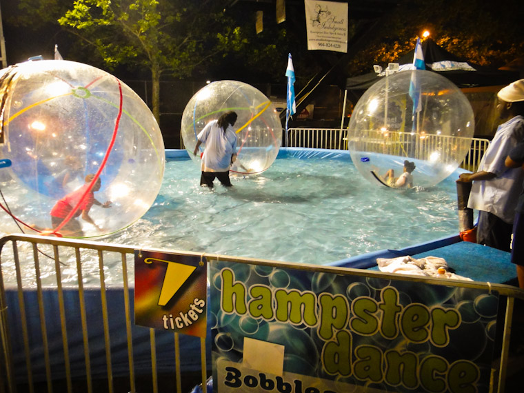 Photo of hamster dance bubble ride in St Augustine Florida