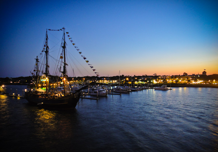 Photo of the HMS Bounty in downtown Saint Augustine Marina