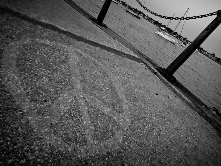 Photo of Clean pressure washed peace sign in St Augustine Florida