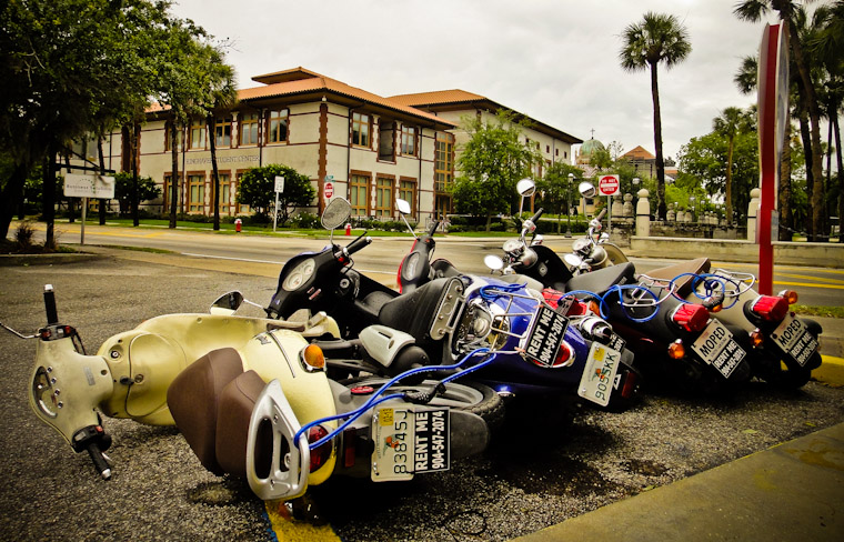 Tropical Storm Beryl Scooter Fail pictures in Saint Augustine Florida