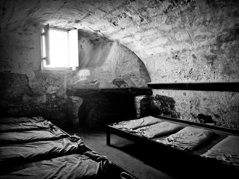 Castillo de San Marcos sunlit room in Saint Augustine Florida