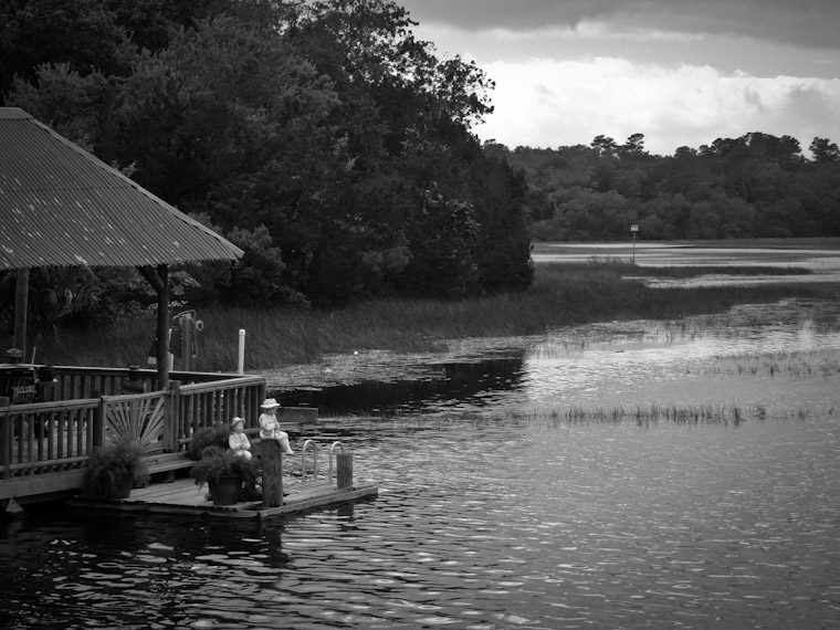 Tropical storm debby high water on dock in st johns county Florida