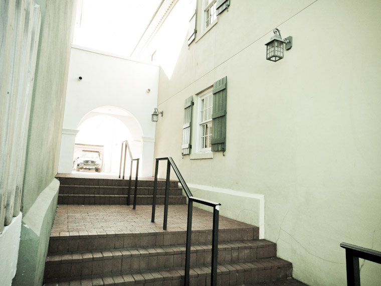 Photo of the Bayfront Hilton Alley Stairway in Saint Augustine Florida