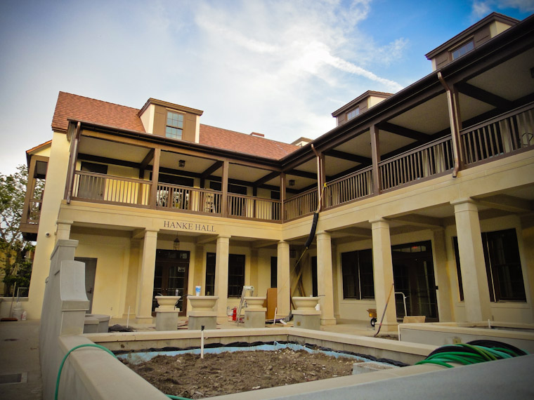 Photo of Hanke Hall under construction at Flagler College