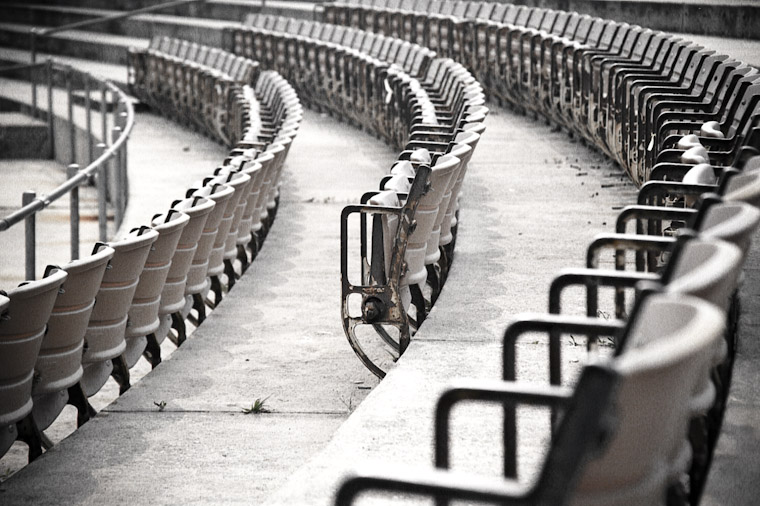 old amphitheatre seats in Saint Augustine Florida