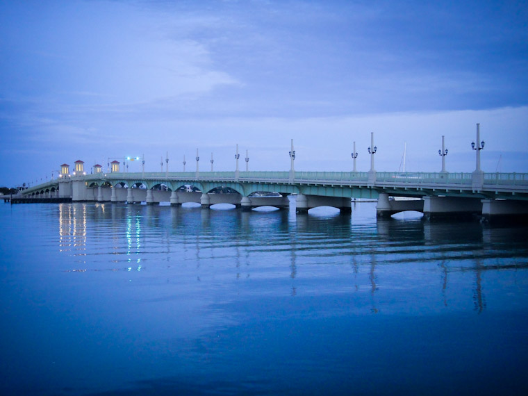 Cool Blue Bridge of Lions in Saint Augustine Florida