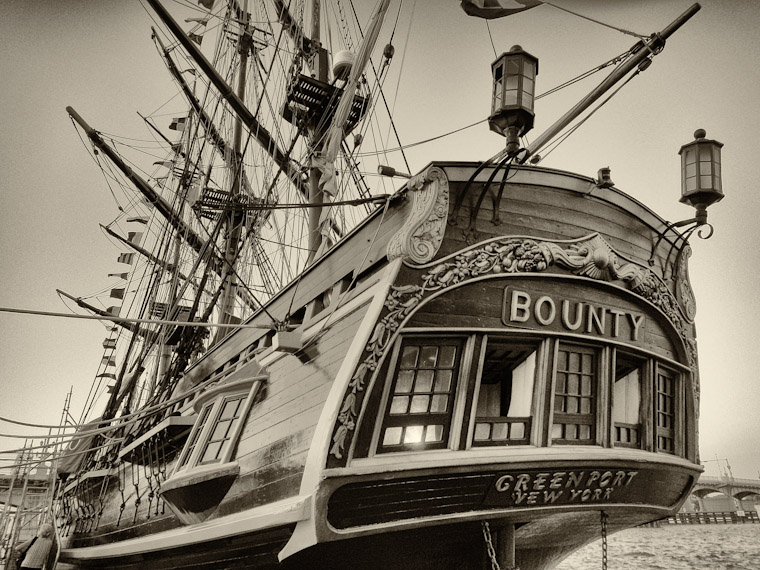 Picture of HMS Bounty's last day in St Augustine Florida