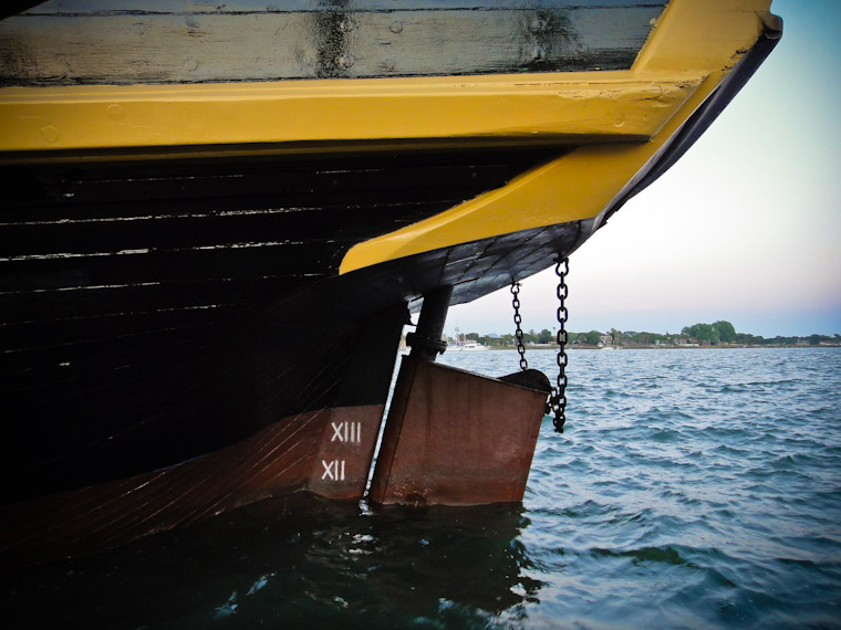 Picture of HMS Bounty rudder in Saint Augustine Florida