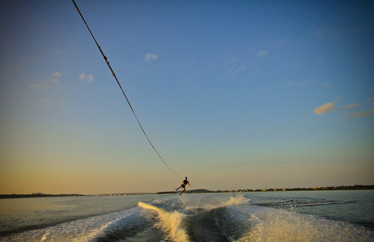 Photo of evening wakeboard action in saint augustine Florida