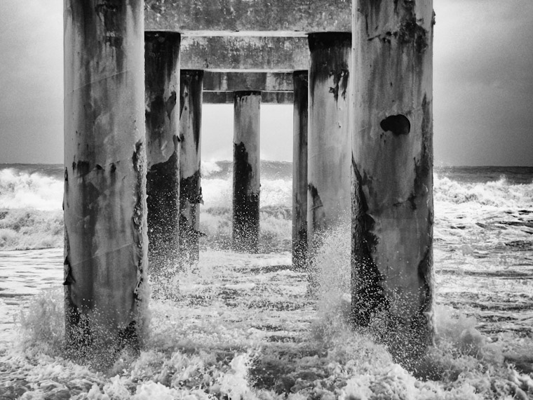 Picture of hurricane sandy at the pier in St Augustine Florida