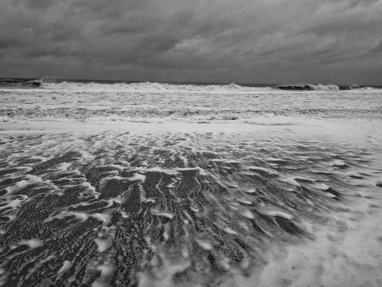 Picture of hurricane sandy sea foam in saint Augustine florida