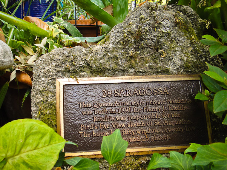 No ghosts plaque at Henry J Ritchie's Queen Anne home